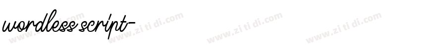 wordless script字体转换